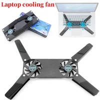 Foldable Cooling Pad Laptop Cooler with Double Fans Laptop Stand USB Powered for 7-15 inch Notebook PC LCD Display Cooler Holder - Image 2