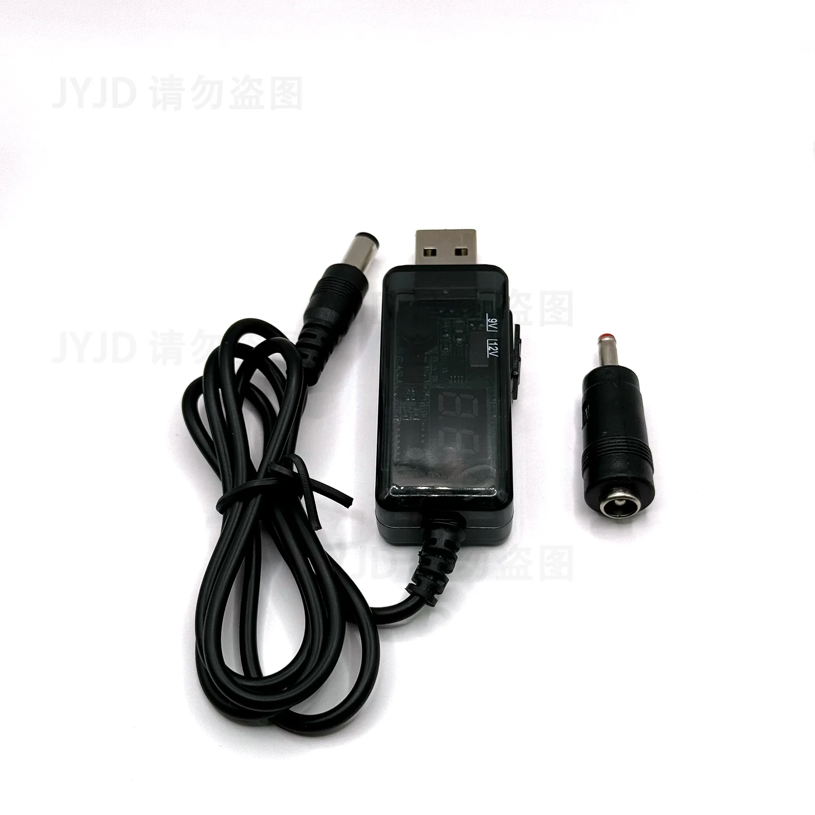 Universal USB Boost Converter Cable with Adjustable Voltage Output and 3.5x1.35mm Connector