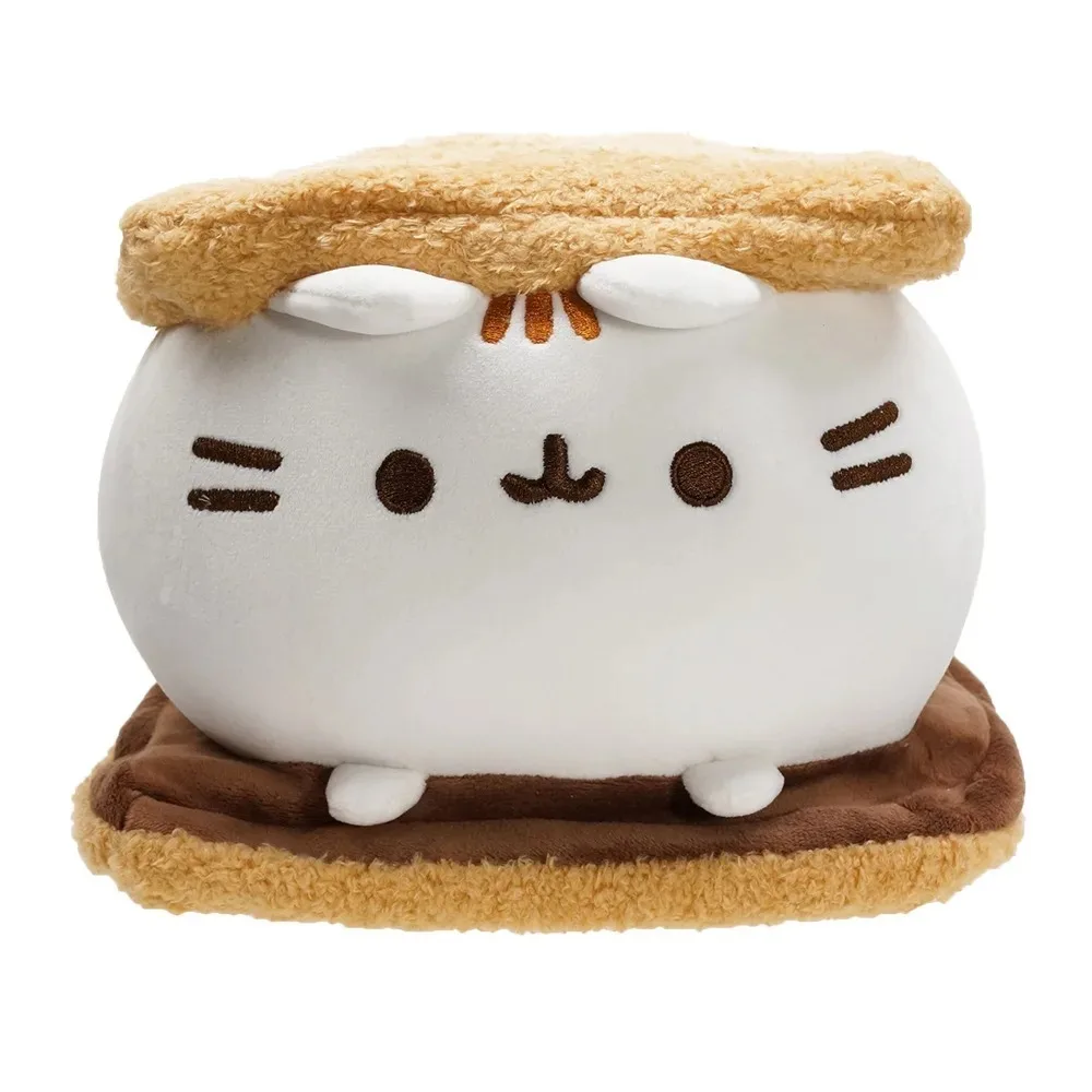 Plush Toys Kawaii Chocolate Cookie Fat Cat Plushies Soft Stuffed Animal Pillow Accompany Sleep Toy Home Decoration Toys Kids Birthday Gifts