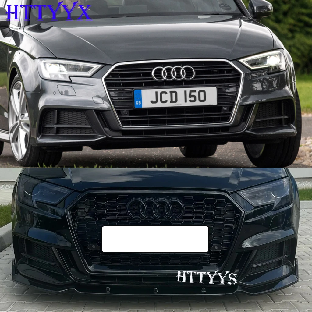 Car Front Bumper Splitter Lip Diffuser Body Kit Spoiler Guard For AUDI A3 8V S-Line S3 Standard Version 2014-car bumper spoiler,bumper lip,bumper strip,bumper lip decoration,front bumper decoration