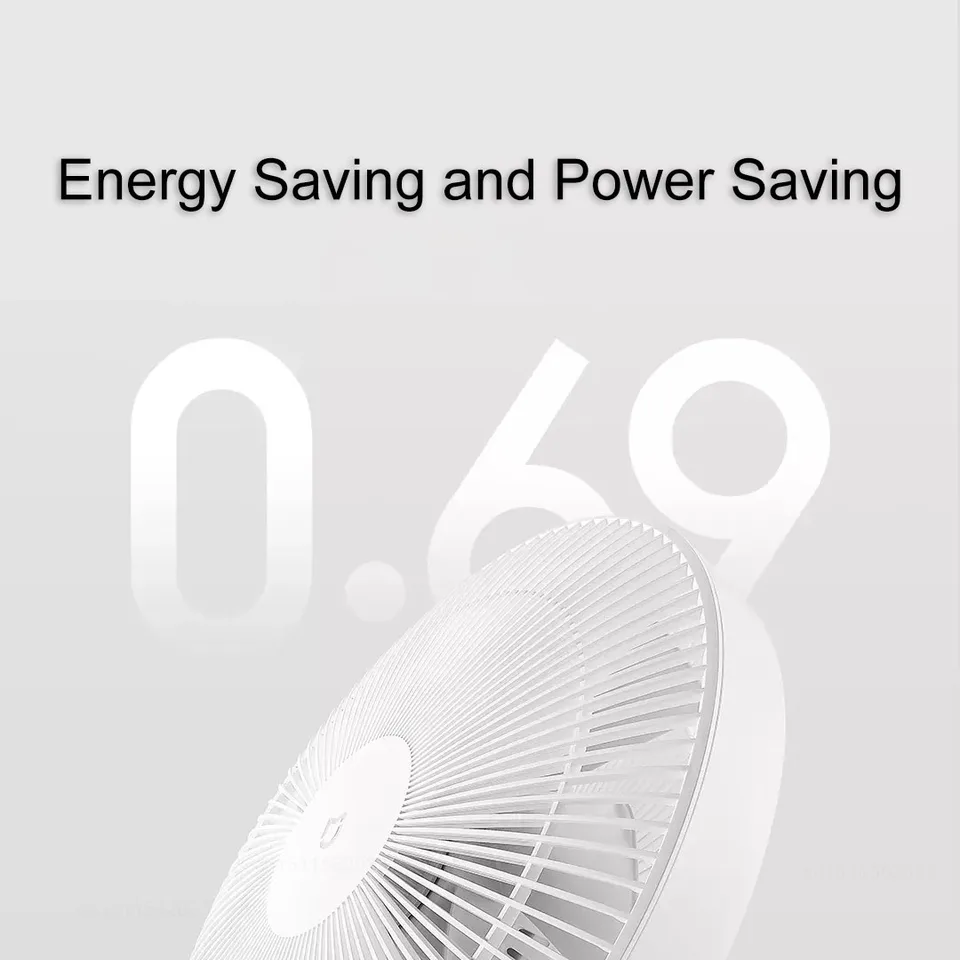 MIJIA Smart DC Inverter Standventilator 1x Upgrade mit 7 Flügeln, 140° Weitwinkel-Luftstrom, leiser Lüfter mit 25,6 dB, Powerbank_voghion.com