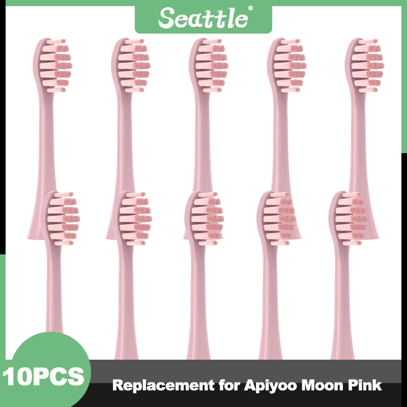 Nuovo Tipo Di Ricambio Per Apiyoo Moon Pink 10 Pezzi Testine Per Spazzolino Elettrico Dupont Soft Brush Heads Ugello Per Testina Di Pulizia Intelligen
