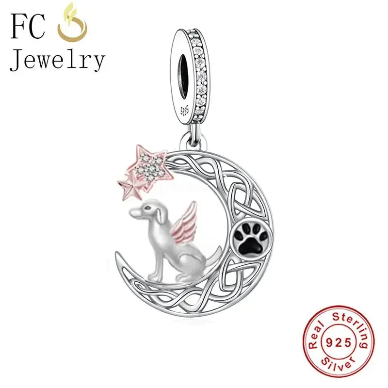 FC Jewelry Fit Original Charm Bracelet 925 Sterling Silver I Will Meet You At The Rainbow Bridge Bead For Making Women Berloque 5