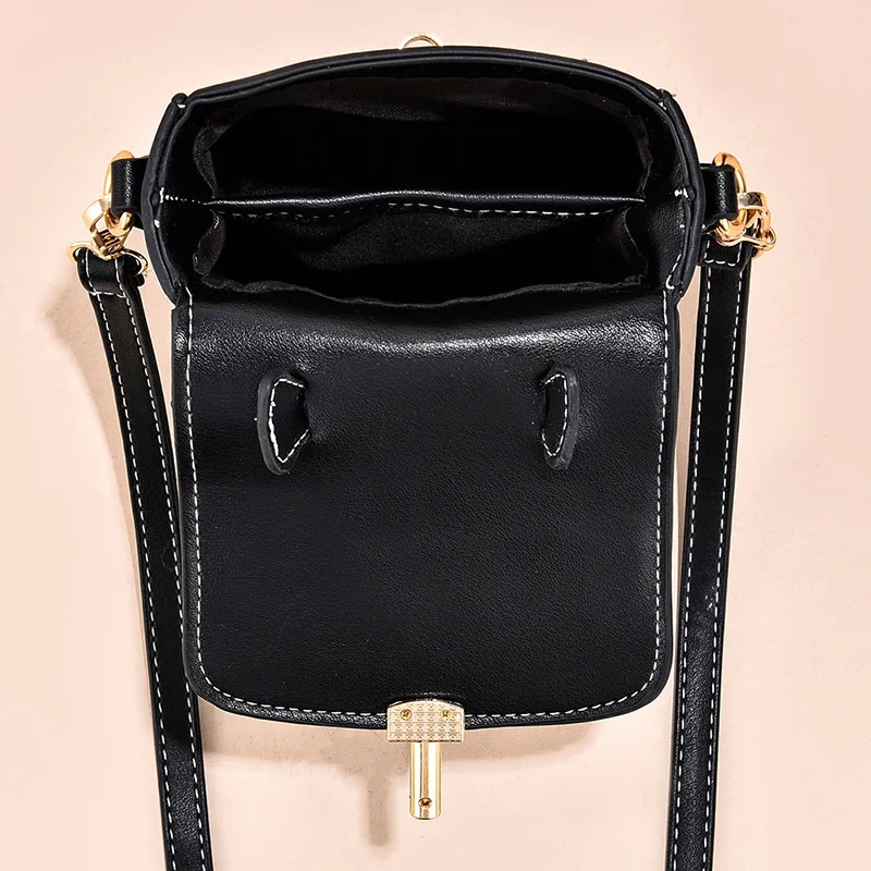 Cell phone bag women 2021 new lock mini bag women simple fashion women bag cross bag tide