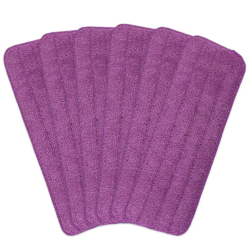 

Flat Mop Heads 6 Pcs Microfibre Mop Pads 42cm x 14cm (Purple)