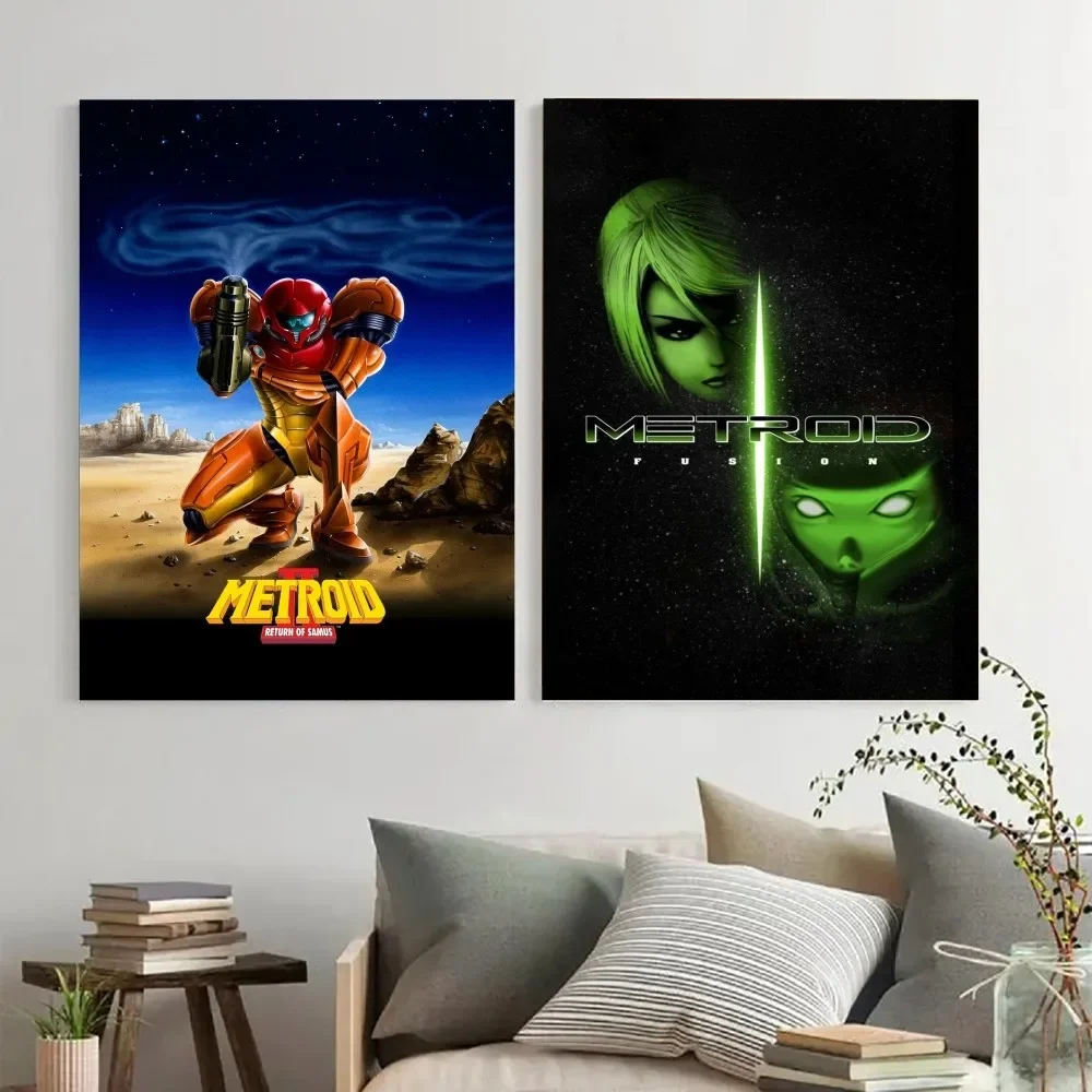 Gioco M-Metroids Poster Kraft Club Bar Paper Vintage Poster Wall Art Painting Camera Da Letto Studio Big Szie Wall Painting Stickers