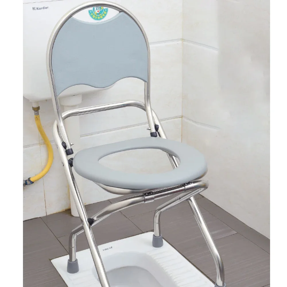 Portable Toilet Seat, Stainless Steel Emergency Toilet, Folding Camping Toilet Seat, Portable Station Wagon