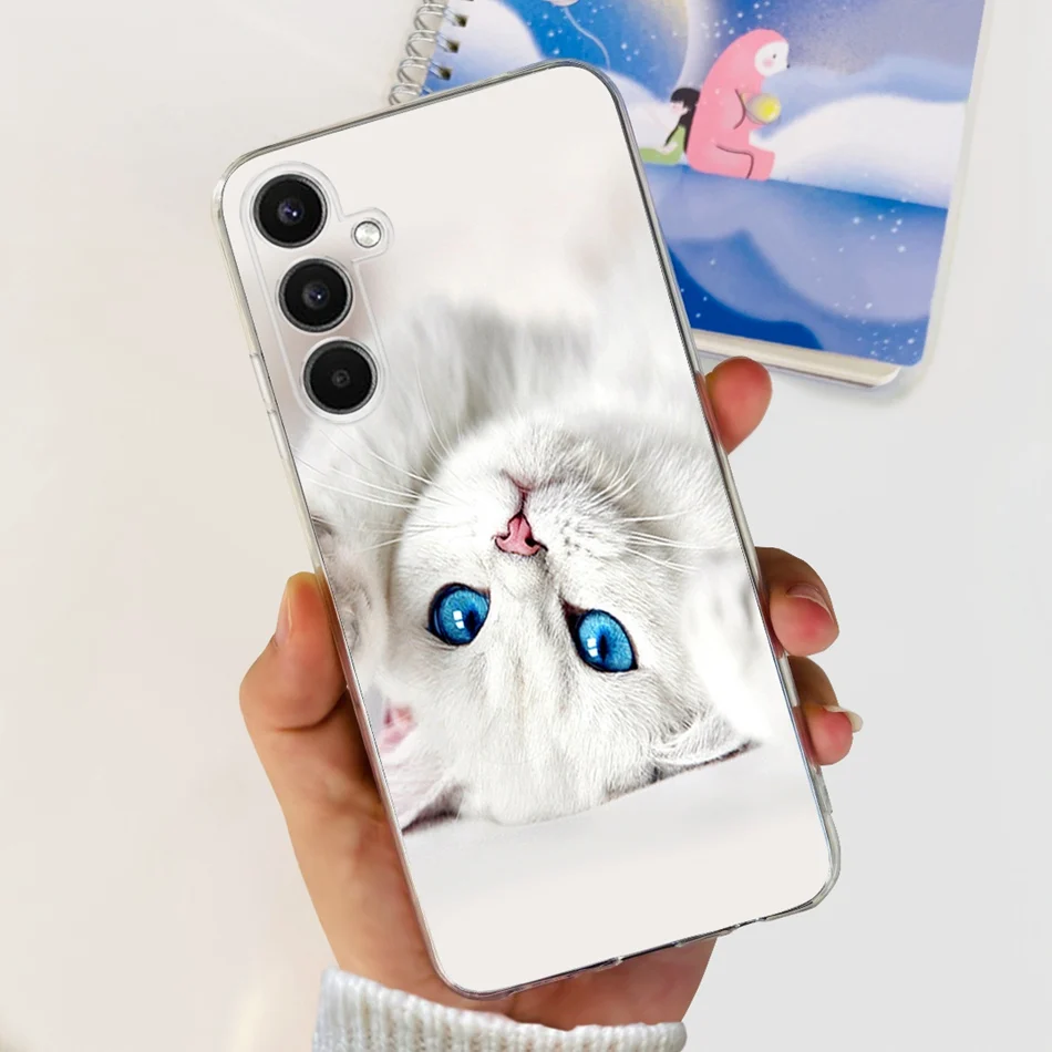Stylish Cat Painted Silicone TPU Phone Case