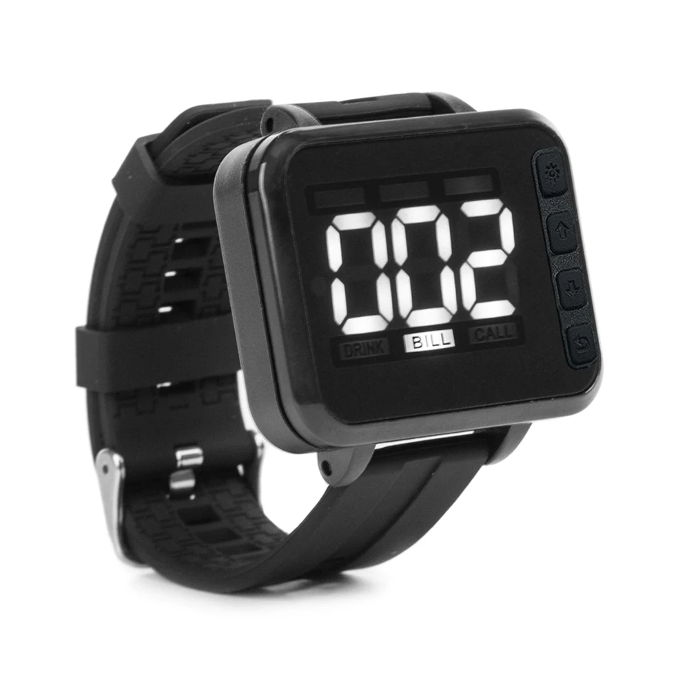 Wireless Service Waiter Calling System Restaurant Call Guest System Cafe 2 Watch Receiver+10 Call Button +Display