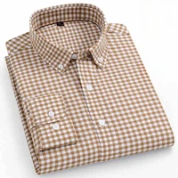 Haute qualité 100% coton mode korena chemises à carreaux populaires pour homme coupe ajustée chemise décontractée formelle tendances élégances vêtements de bureau 5