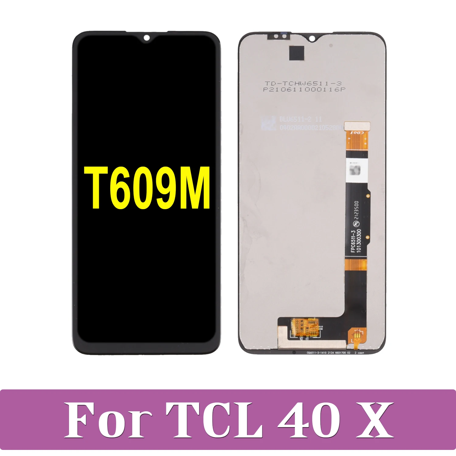 SECRETIGER LCD Screen Display Touch Digitizer Assembly With Frame Replacement For TCL 40XE LCD Screen 40 XE LCD Screen/TCL 40X LCD Screen 40 X LCD Screen T609SPP T609DL T609M 6.56