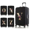 Travel Essentials Luggage Protective Cover Gold Letter Print 18-32 Inches Traveling Accessories Trolley Elastic Suitcase Case 1