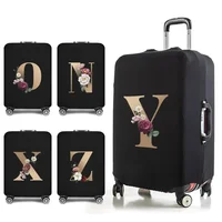 Travel Essentials Luggage Protective Cover Gold Letter Print 18-32 Inches Traveling Accessories Trolley Elastic Suitcase Case 1