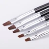 5pcs Nail Brushes Flat Head Nail Gel Polish Builder Extension Phototherapy Painting Drawing Art Pen Manicure Tools Accessories 6