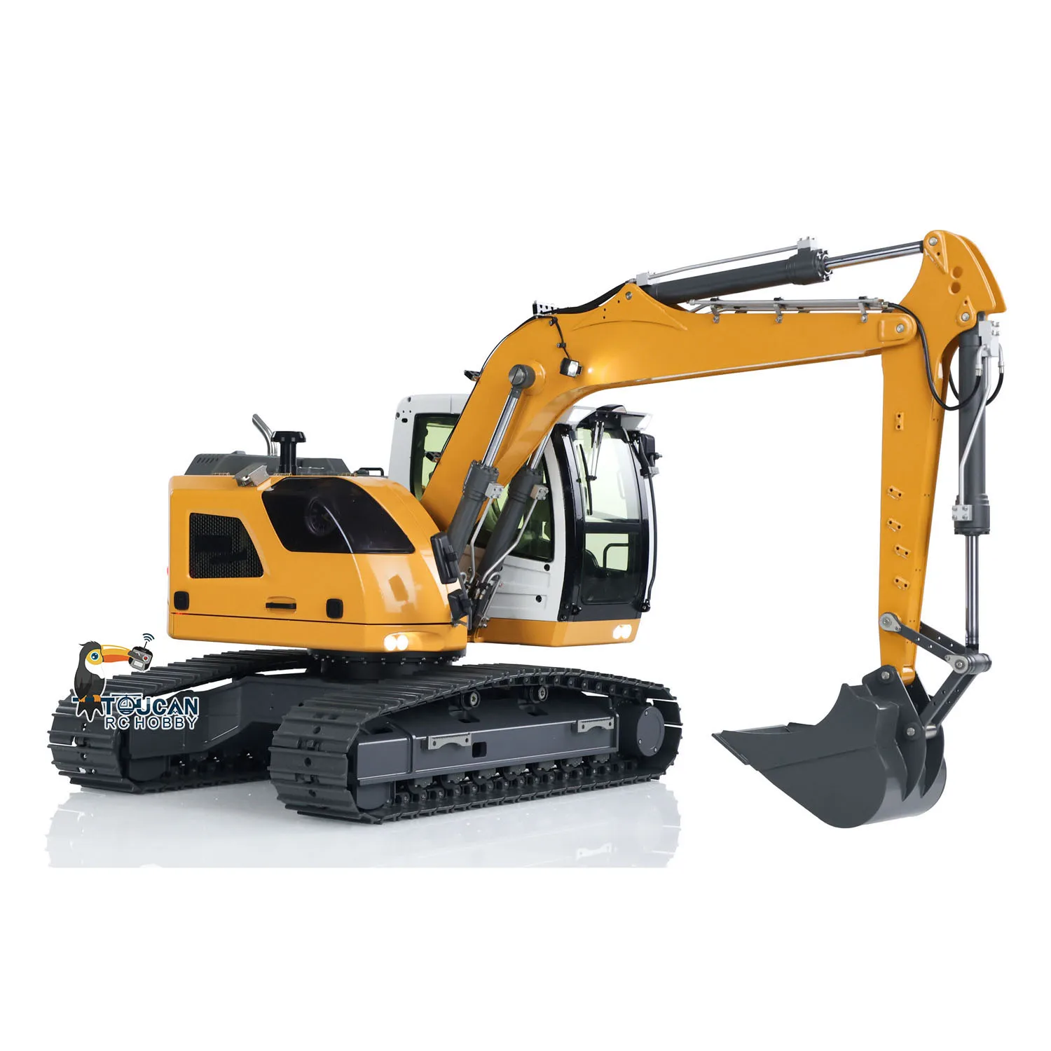In Stock 1/14 R920 RC Hydraulic Excavator JDM-208 RTR Metal Remote Control Digger Construction Truck Car Toys Light System Model 3