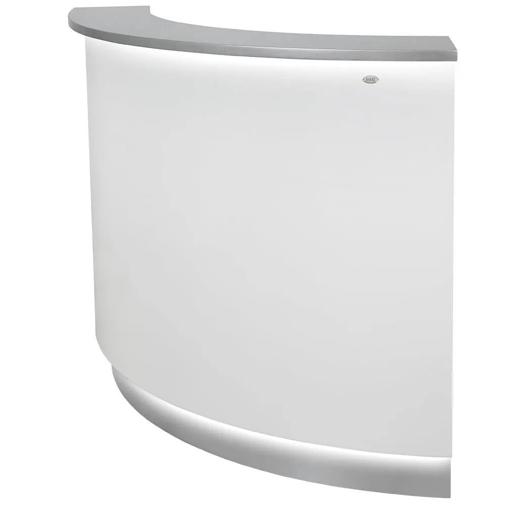 Reception Desk LED Illuminated Curved Reception Desk Area Counter Round Reception Desk 4