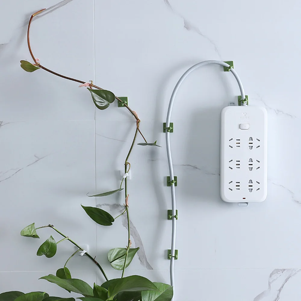 Plant ties, plastic plant cable ties, plant clips, plastic plant clips, plant adhesive hooks, plant wall hooks-20/60/80pcs Plant Climbing Self-adhesive Fixing Buckle, Fastener, Clip, Hook, Lashing Device