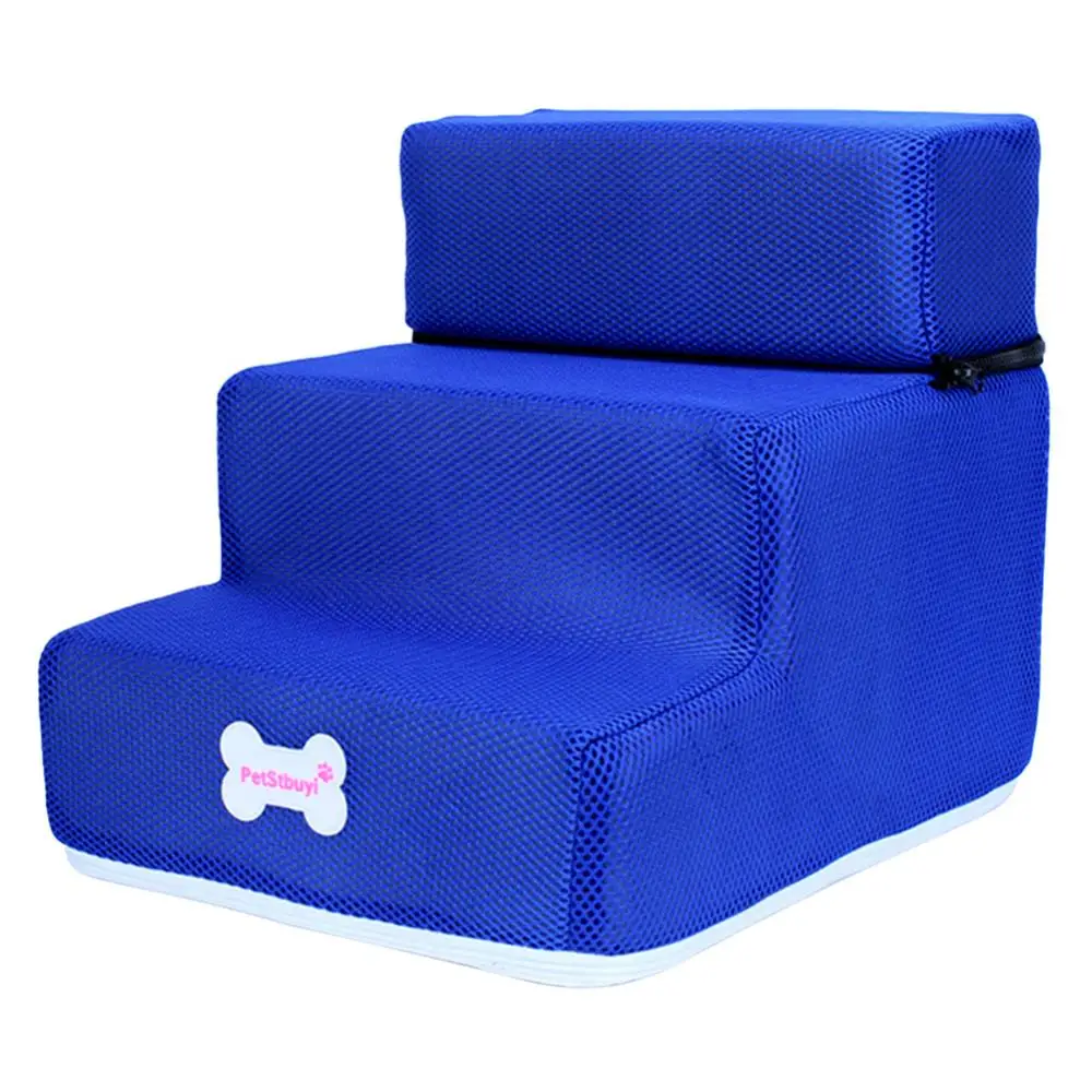 Dog House Dog Stairs Pet 3 Steps Stairs For Small Cat Pet Ramp Ladder Anti-slip Removable Dogs Bed Supplies