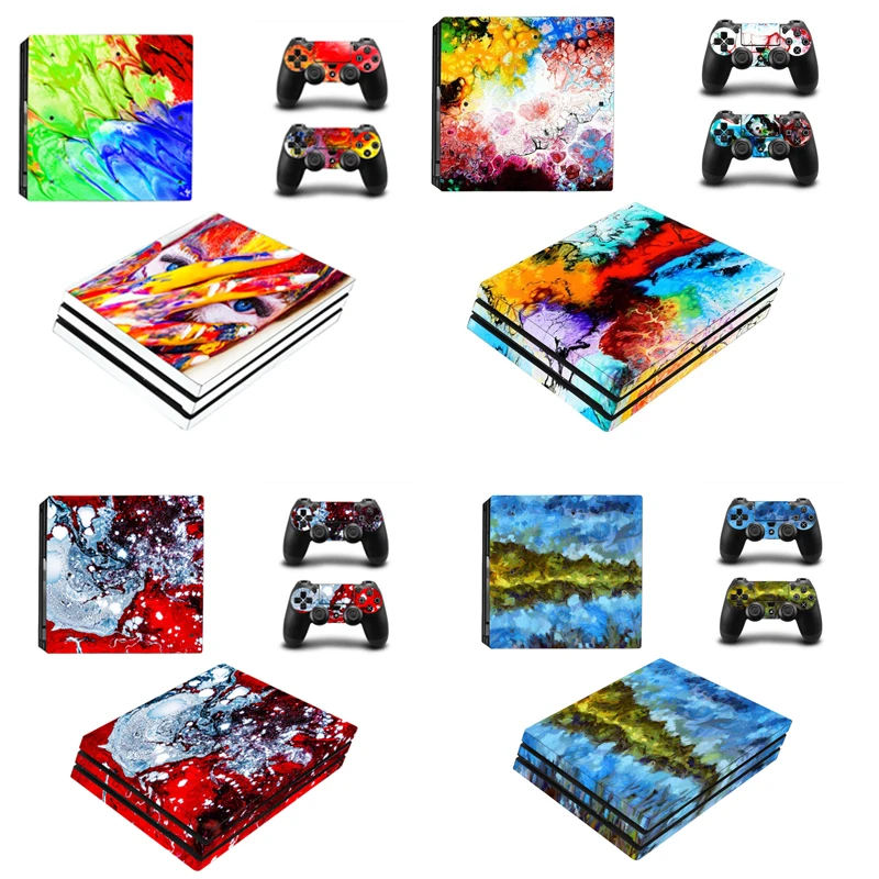 Виниловая наклейка защитный чехол Лицевая панель для PS4 Pro на консоль и 2