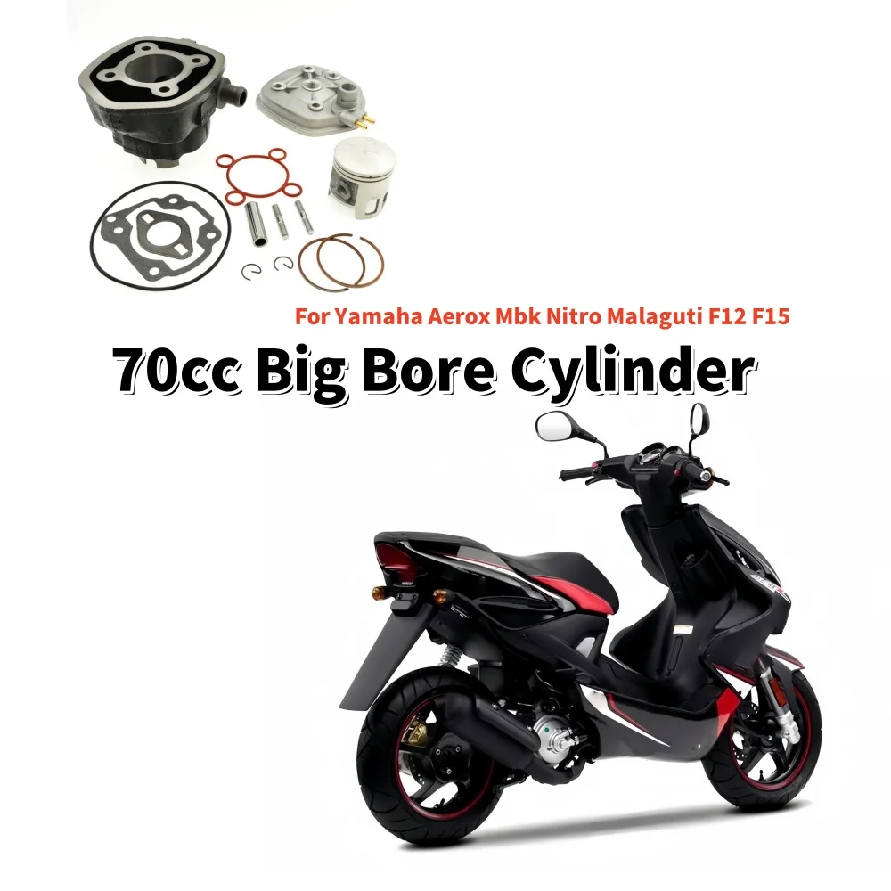 Motorcycle 70cc Big Bore Cylinder Kit Head Motorcycle Engine Parts
