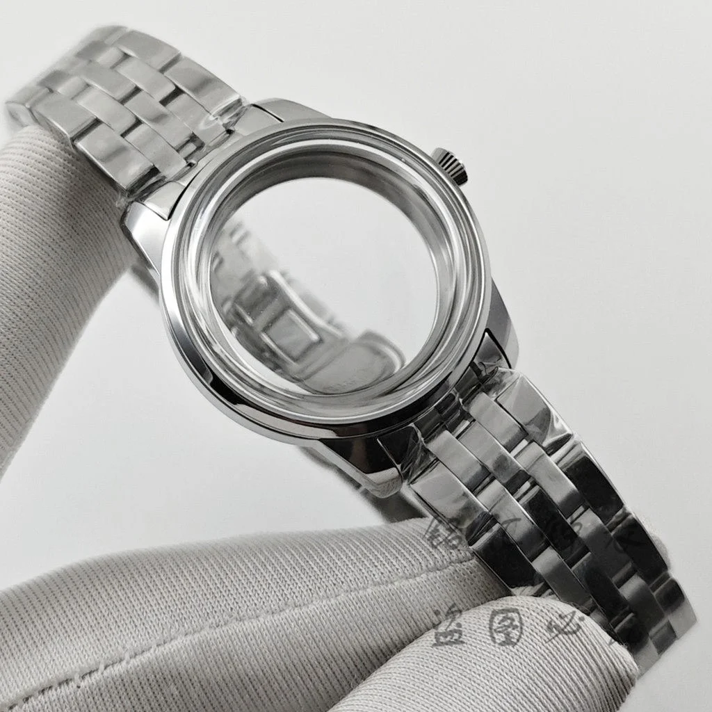 Elegant Ladies' Stainless Steel Cocktail Watch with Crown Arch Glass