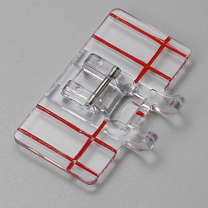Piedino guida per bordi in plastica trasparente con punto