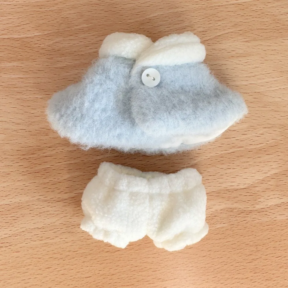 Macaron Outfit Doll Clothes Checkered Doll Dress Up Accessory Cloak Cotton Stuffed Doll for 10~15cm Doll