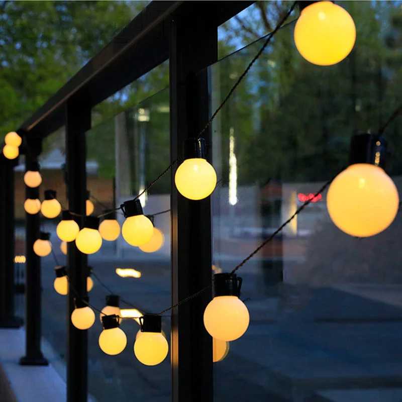 

Festoon Globe Led Fairy String Lights Street Bulb Lamp New Year Garden Party Holiday Wedding Decoration Christmas Lights Outdoor