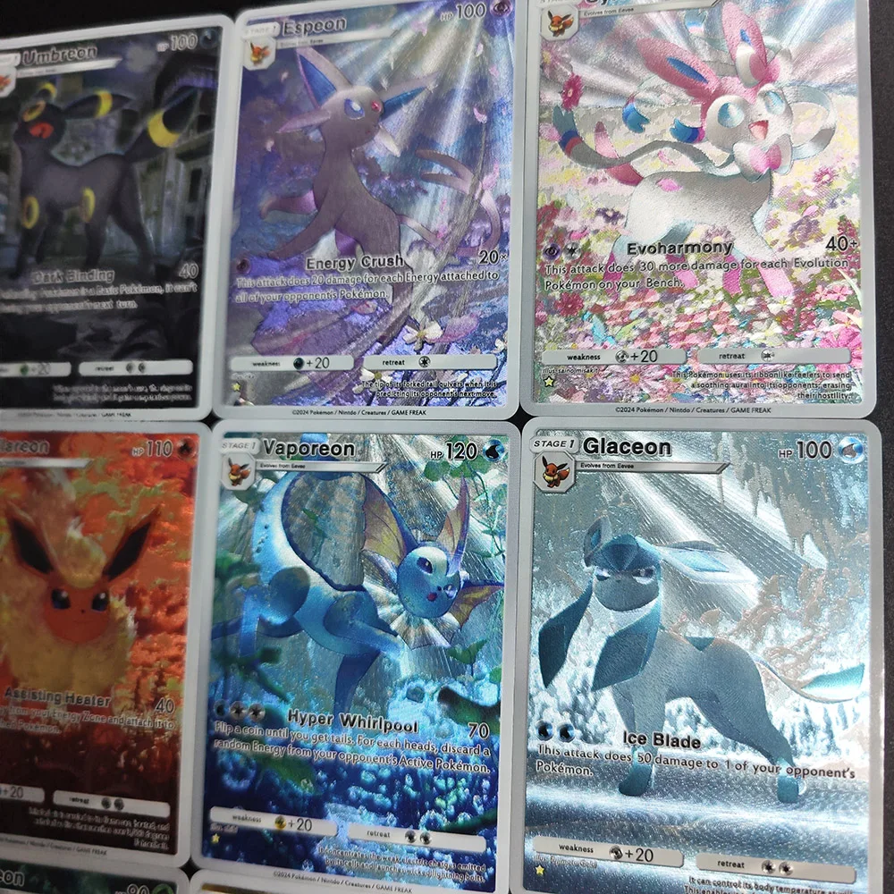 9PCS/세트 TCG 포켓 영어판 조르테온 갸라도스 블레이지켄 그레닌자 루기아 수이쿠메 가데보아 텍스처 플래시 카드 게임 컬렉션 장난감