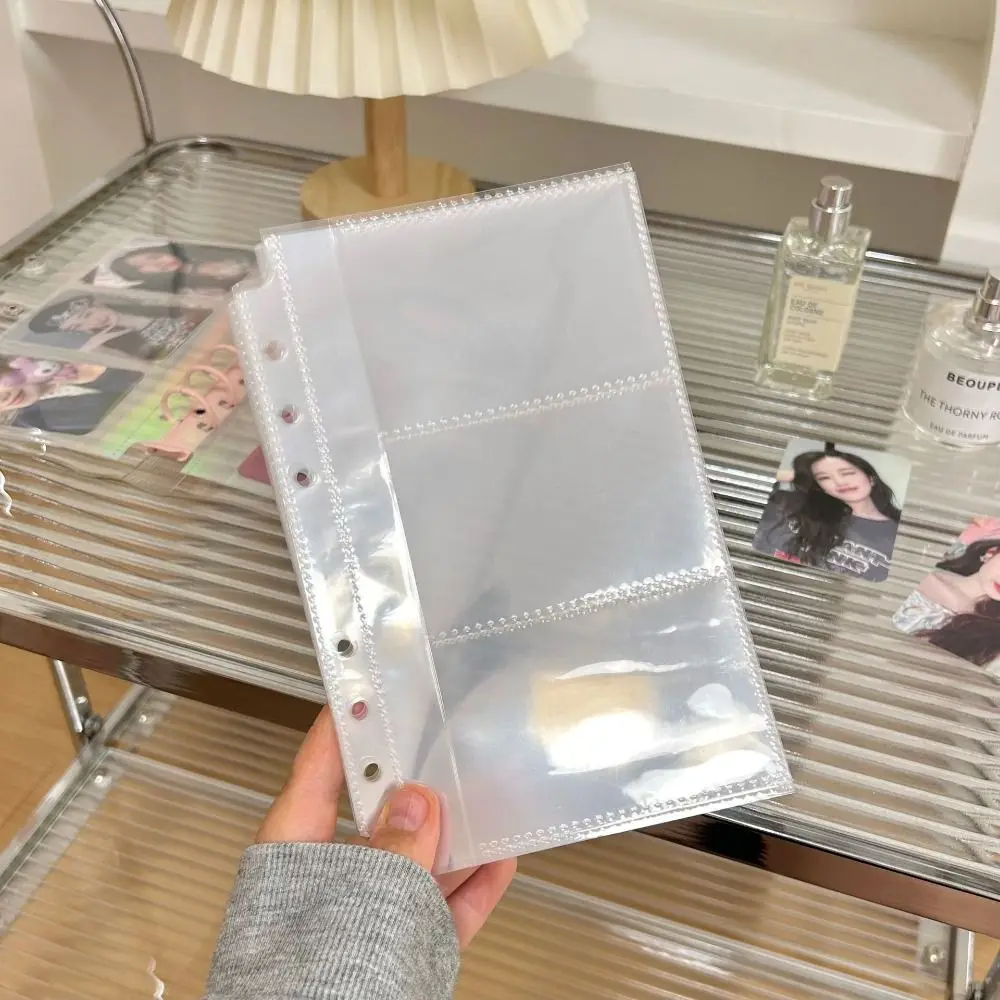 INS A6 바인더 포토카드 거치대, 귀여운 작은 카드 수집 책, 한국 DIY 엽서 정리함 노트북 슬리브 문구류