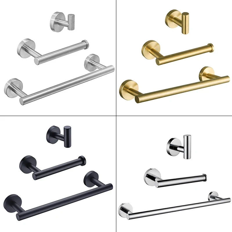 Bathroom Hardware Set 304 SUS Towel Bar Toilet Tissue Roll Paper Holder Robe Hook Clothes Hook toilet paper holder towel hook bathroom hardware accessories clothes hook