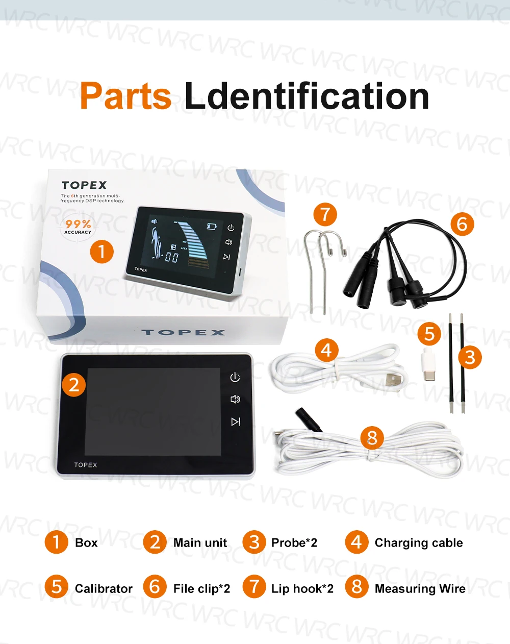 Dental Endodontic Root Apex Locator Root Canal Rechargeable Battery LCD Screen Apical Locator Instrument Tool