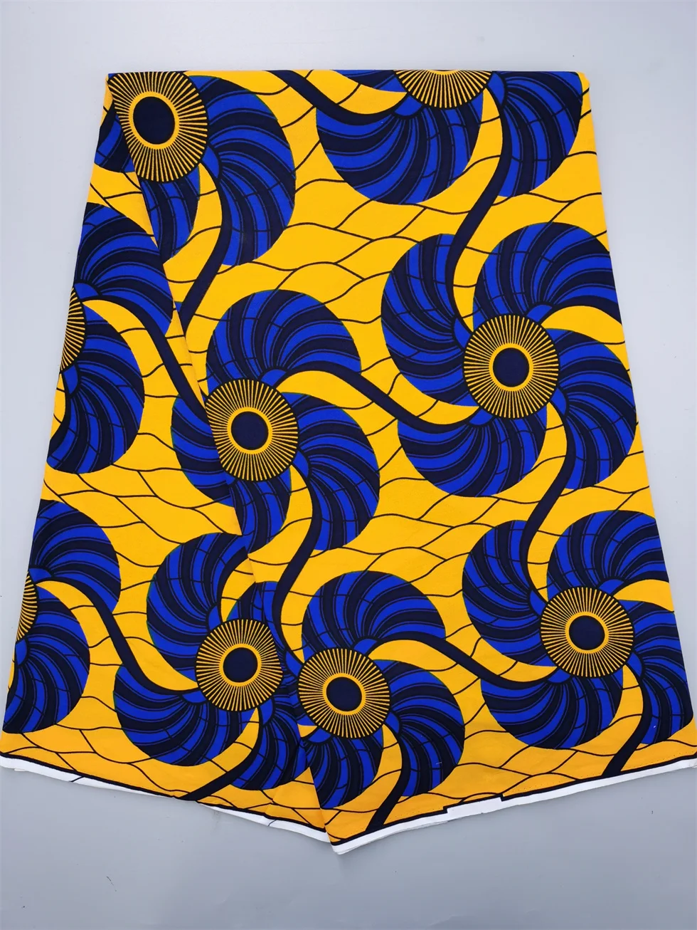 Authentic Wax Print Fabric African Dress Material 100% Cotton, 6 Yards