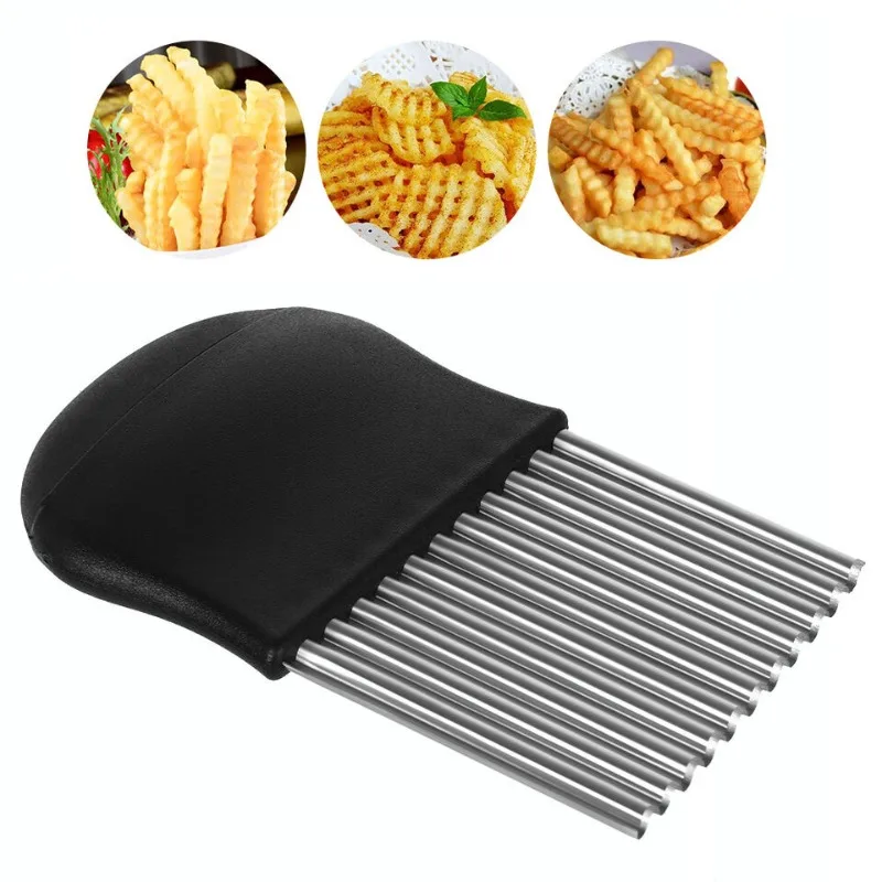 Vegetable Cutter Vegetable Cutter Ripple Potato Cutter Fancy Strip Creative Food Decoration Stainless Steel Multifunctional Kitchen Tool