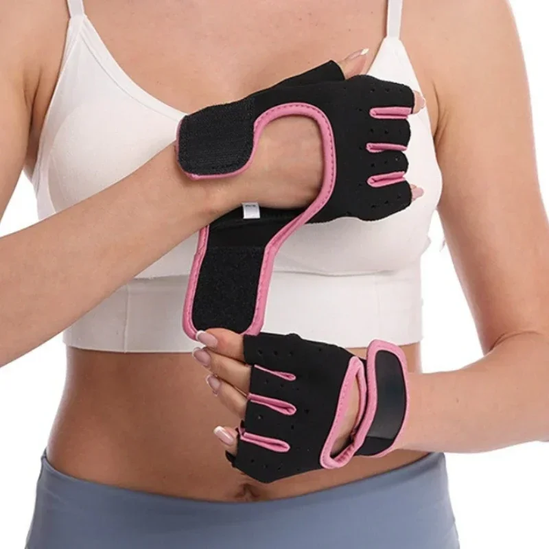 Weightlifting Gloves Half Finger Breathable Non-slip Gel Pad Bodybuilding Training Dumbbells Gloves Women Men Fitness Gym