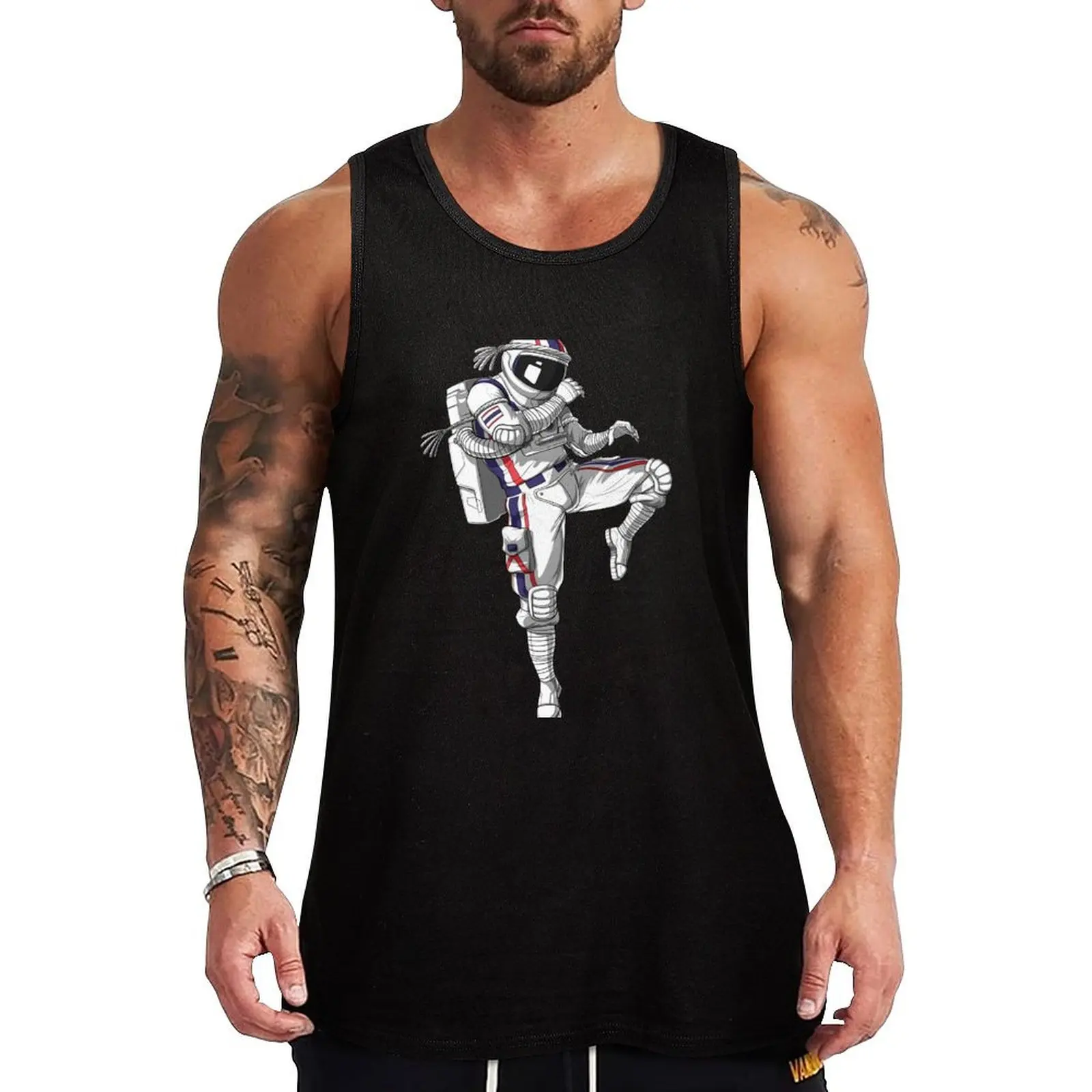 

Muay Thai Astronaut Tank Top Men's cotton t-shirt anime clothes sports clothes for men