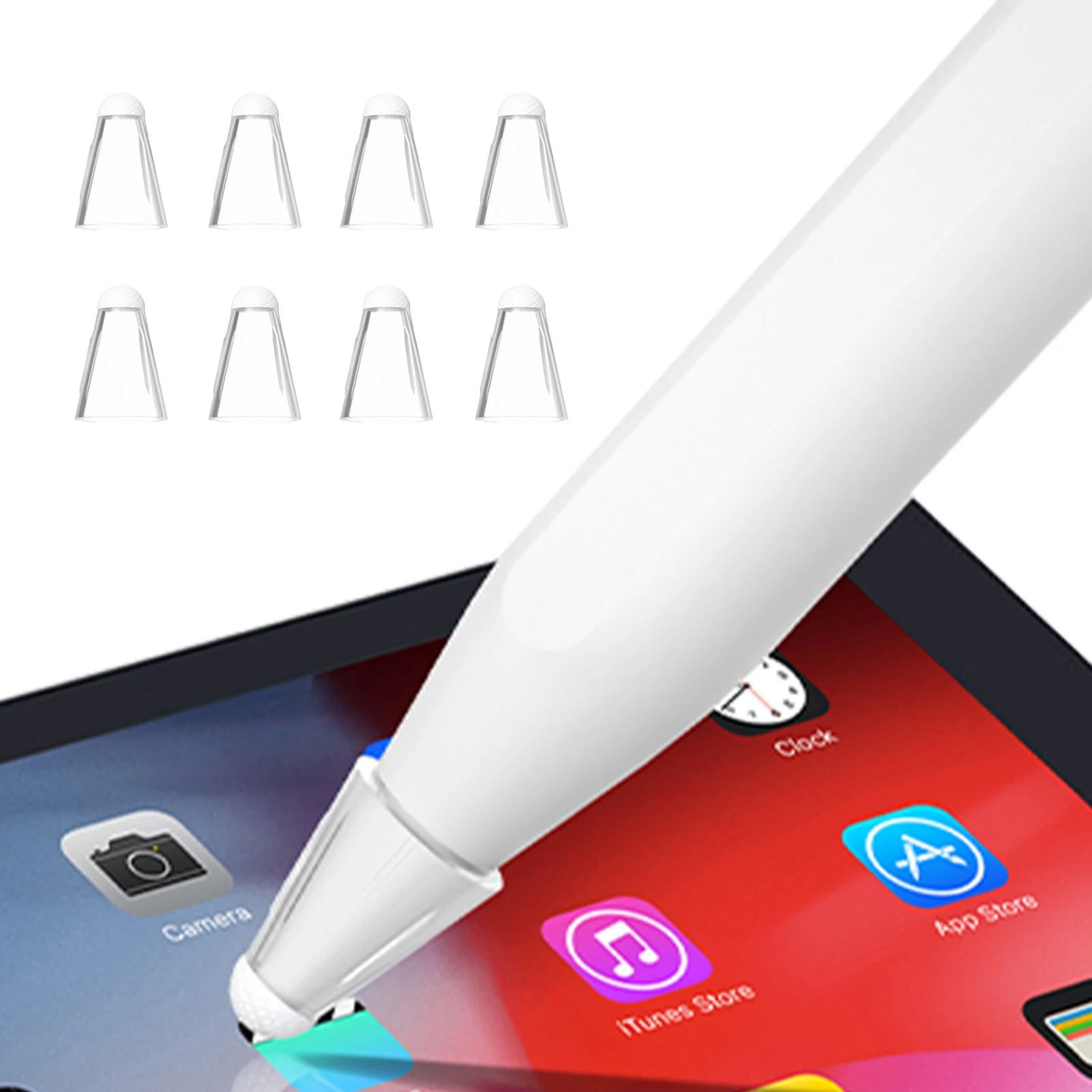 

Чехол с наконечниками для карандаша Apple Pencil 1-го поколения/карандаш 2-го поколения Чехол с бумажным наконечником для рисования и письма Противоскользящий силиконовый чехол