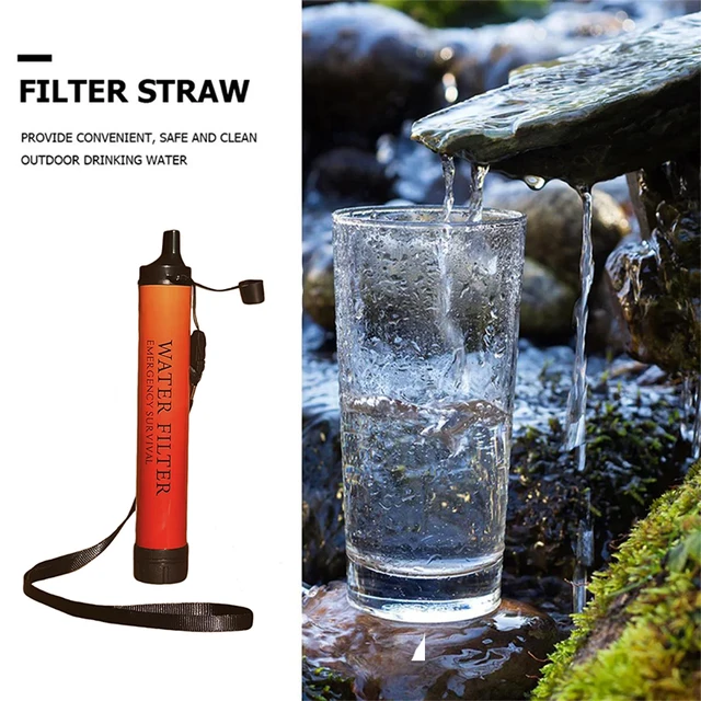 Outdoor Camping Emergency Survival เครื่องกรองน้ําเหมาะสําหรับ Rivers Lakes Creeks แบบพกพา Purification เครื่องมือน้ํา Filte 4