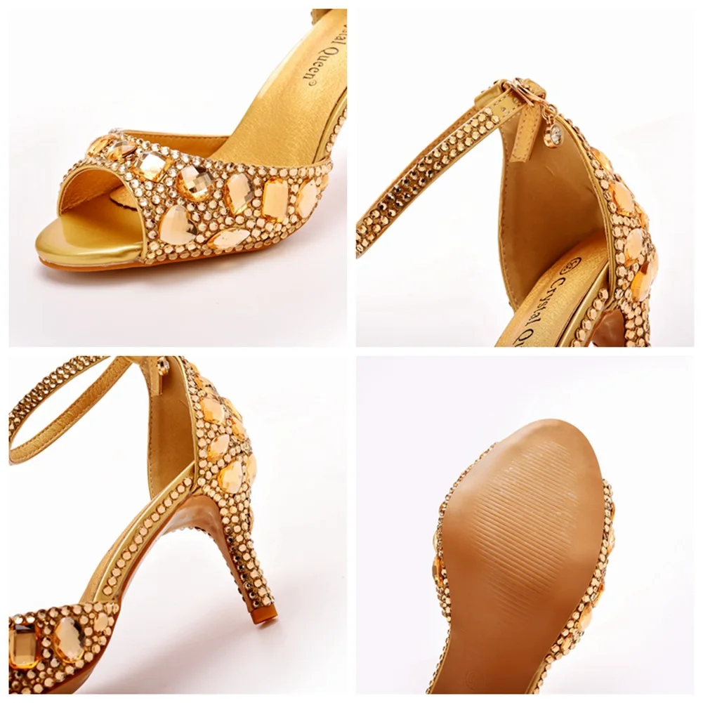 Buy Sehar Gold Wedges Heels by Designer HOUSE OF VIAN Online at Ogaan.com