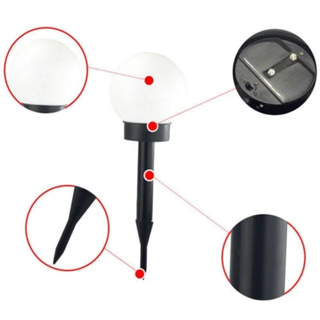 4 Dcs Vízálló Led -Es Napenergia -Kültéri Kerti Út Könnyű Udvari Gyep Road Spot Lámpa - Image 6