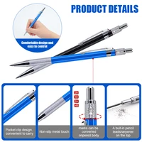 Professional 2.0mm Metal Mechanical Pencil Set with 2B Lead Refill, Automatic Pencil for Office School Writing Supplies 3