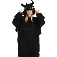 New Toothless Dragon Onesie Pajamas For Adult Jumpsuit Animal Pijamas How To Train Pyjama Unisex Homewear Cosplay Party Costumes - Image 6