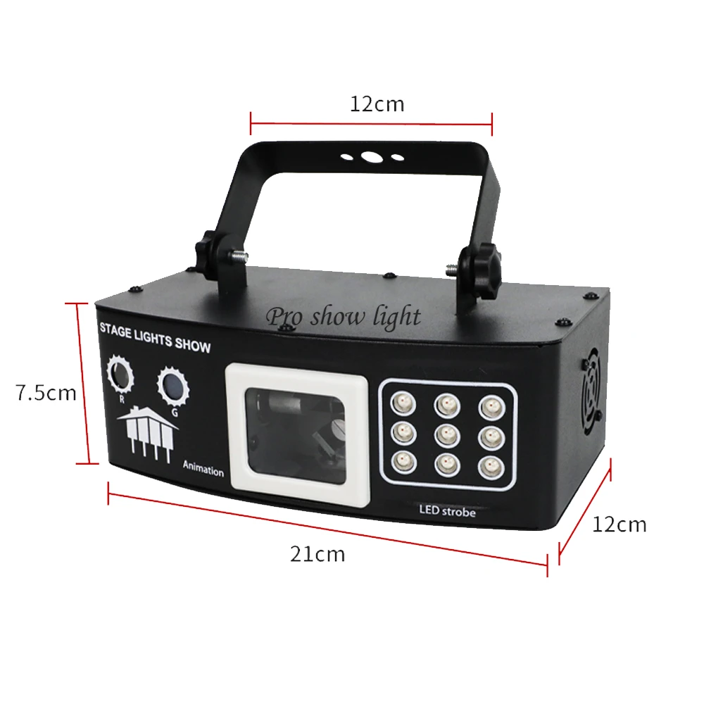 DJ ディスコレーザーライト 3IN1 効果パーティーレーザーライト