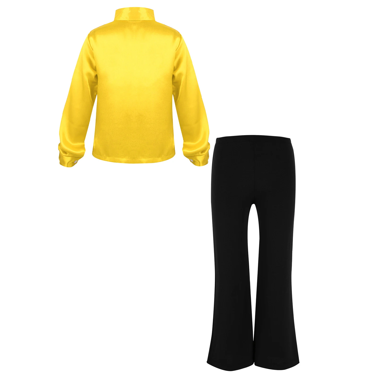 Kinder-Jungen-Jazz-Tanz-Bühnenoutfits, Hip-Hop-Kostüm, langärmliges, glitzerndes Paillettenhemd mit Knöpfen und Hose – Detail 24