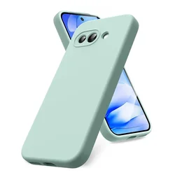 Premium Liquid Silicone Shockproof Matte Bumper Case - Soft Protective Cover - Google Pixel 8 Pro (Cyan)