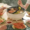 2000W Large Capacity Electric Hot Pot Mandarin Duck Pot Multifunction Electric Cook Pot Home Non Stick Electricity Saute Pot 6L 2