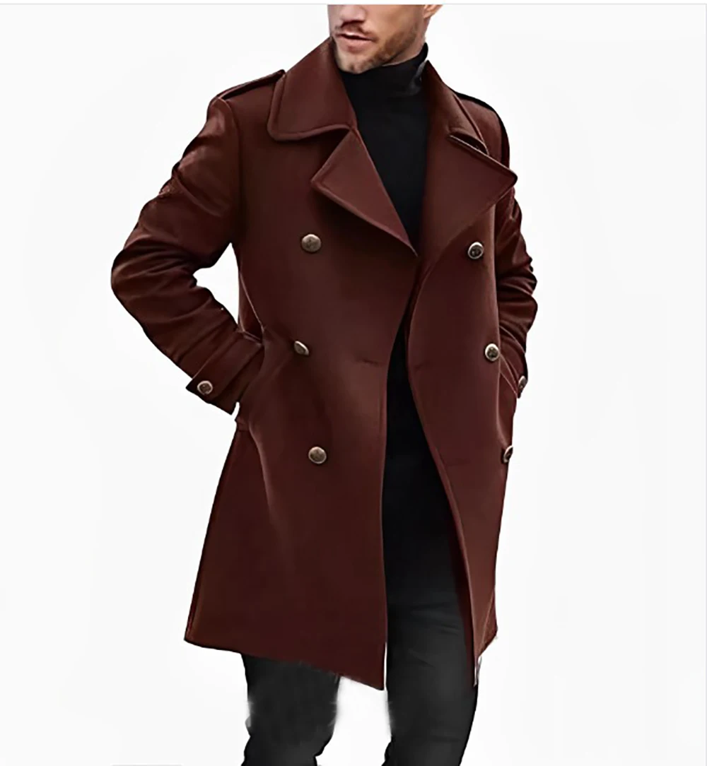 Men Wool Overcoat For Autumn and Winter