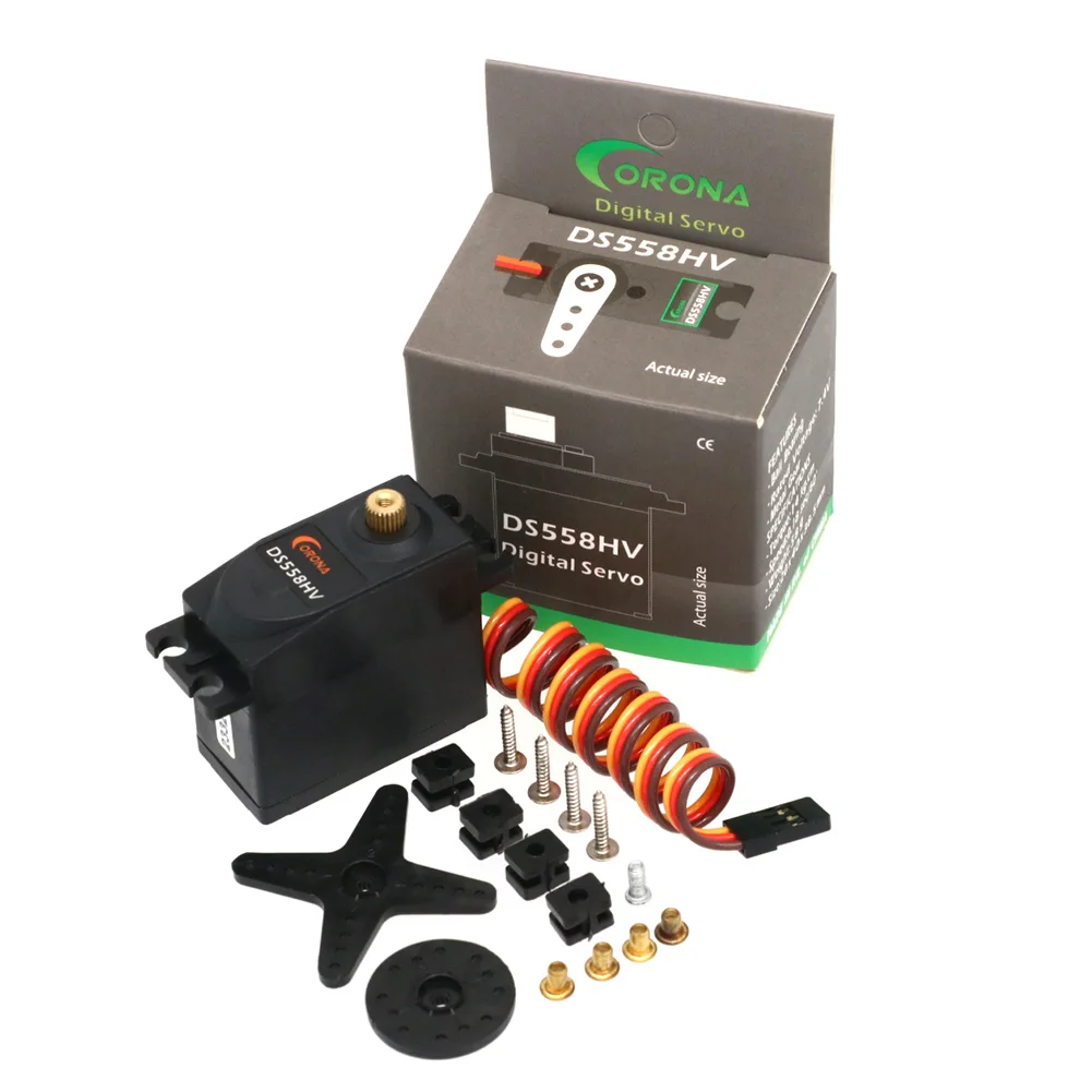 1/2/4pcs Corona DS558HV DS-558HV 6-7.4V 14kg Metal Gear Standard Digital Servo For RC Airplane Helicopter Car Robot Toys Parts