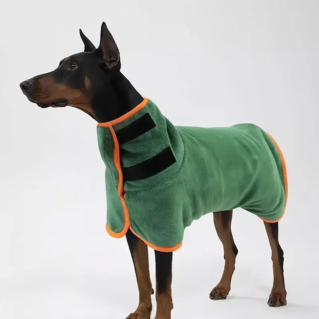 Dog Bathrobe Towel Pet Microfibre Material Fast Drying Super Absorbent Dog Bath for Small Medium Large Dogs and Cats 2