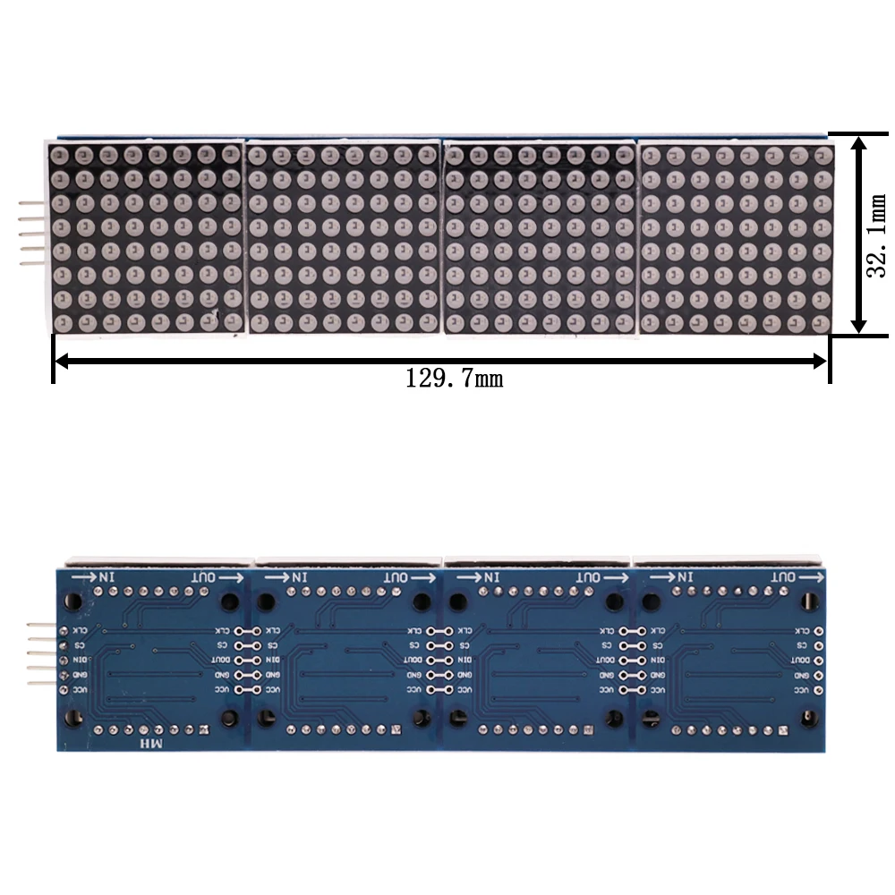 Modulo Display LED 7219 Per Arduino - Matrice Di Punti 8x8, Controllo Seriale, Fai-Da-Te - Foto 12